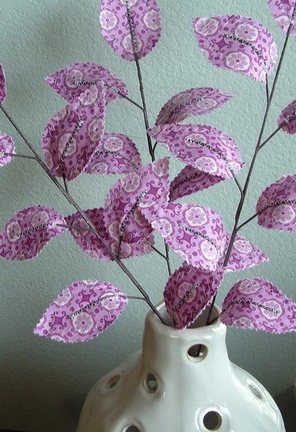 Fabric Leaf, Purple Tile, Fabric Plants, Fabric Leaves, Plants Diy, Leaves And Branches, Purple Trees, Fabric Flowers Diy, Floral Craft