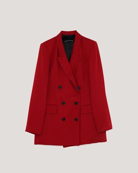 Flowy double breasted blazer Color: Red Sizes: S,M Price: 4,000 Formal Casual Outfits, Body Con Dress Outfit, Woman Suit, Zara Blazer, Woman Suit Fashion, Classic Coats, Double Breasted Jacket, Womens Blazers, Alternative Outfits