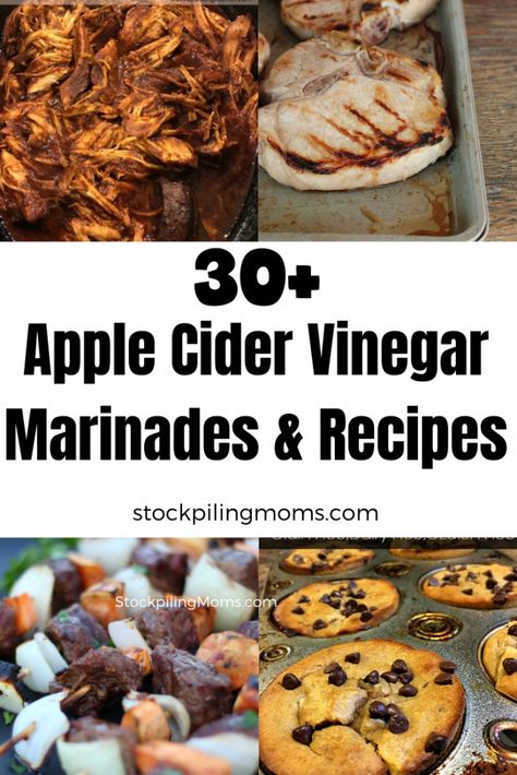 Apple Cider Vinegar Marinades and Recipes Apple Cider Pork, Vinegar Recipes, Apple Cider Vinegar Uses, Apple Cider Vinegar Recipes, Sauces Recipes, Apple Cider Recipe, Apple Cider Vinegar Drink, Vinegar Uses, Cider Recipe