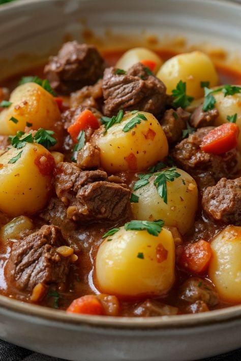 Potato Gnocchi Beef Stew Couples Meals, Gnocchi Beef Stew, Potato Gnocchi, Quick Healthy Dinner, Soul Food Dinner, Dried Thyme, Dry Red Wine, Healthy Food Dishes, Food Babe