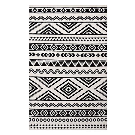 Modway Haku Geometric Moroccan Tribal 8x10 Area Rug in Black and White Black White Rug, 5x8 Area Rugs, Jute Fabric, Southwestern Area Rugs, Trellis Design, Moroccan Area Rug, Rug Black, Black Area Rugs, 8x10 Area Rugs