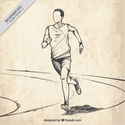 Background of hand-drawn runner | Free Vector #Freepik #freevector #background #hand #sport #fitness Sport Drawing, Premium Vector Background, Running Drawing, Running Tattoo, Sports Drawings, Life Drawing Reference, Storyboard Illustration, Sketches Of People, Sport Poster Design