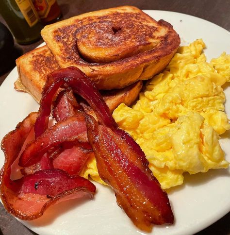 French Toast Eggs And Bacon, Bacon Eggs And Toast, Home Made French Toast, Cinnamon Bread French Toast, Whole Grain Sourdough, Norman Architecture, Toast Bacon, Bread French Toast, Bread French