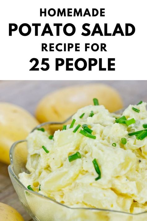 Potato Salad For A Crowd, Easy Potato Salad Recipe, Traditional Potato Salad, Salad For A Crowd, Homemade Potato Salad, Making Potato Salad, Recipe For A Crowd, Homemade Potato Salads, Potato Salad Recipe Easy