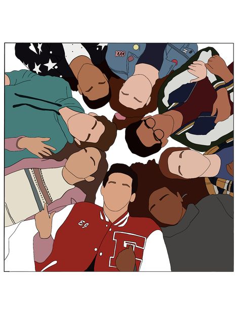 Portraits Digital Art, Illustration Friends, Illustration Portraits, High School Musical The Musical, High School Musical Cast, Sticker Drawing, Hsmtmts Cast, Wattpad Background, High School Musical 3