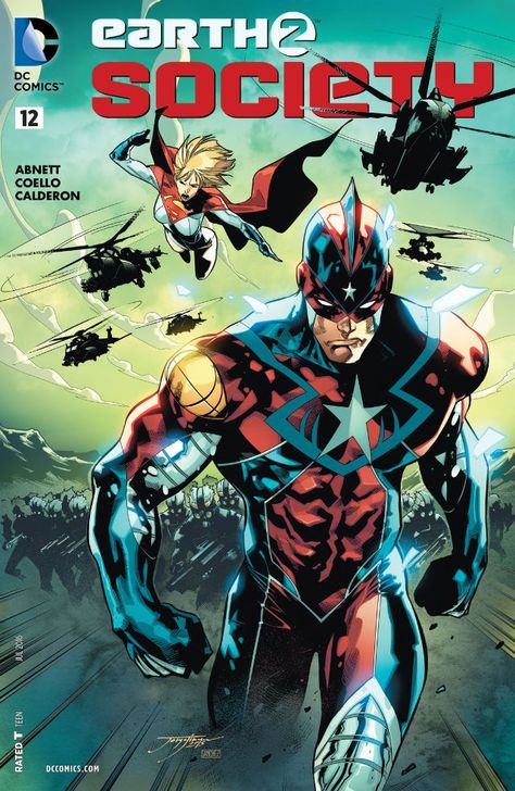 Earth 2: Society (2015) #12 #DC @dccomics #Earth2 #Society (Cover Artist: Jorge Jimenez & Alejandro Sanchez) Release Date: 5/11/2016 Wonderman Marvel Art, Citizen Steel Dc, Commander Steel Dc, Dc Steel, Steel Dc Comics, Steel Dc, Hero Design, Justice Society, Univers Dc