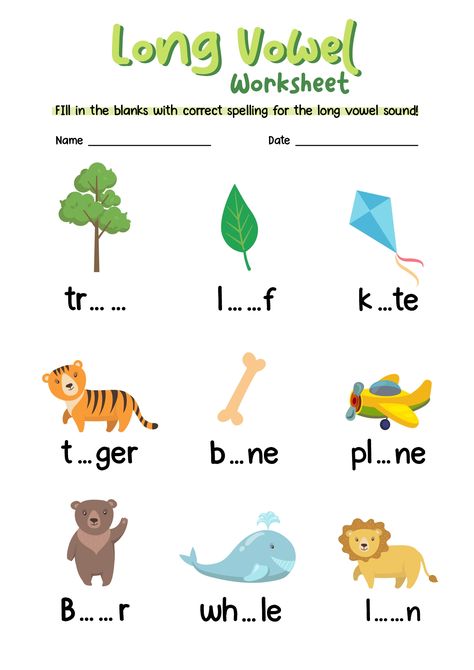 Long And Short Worksheet, Long And Short Vowels Worksheets, Long Vowels Kindergarten, Vowel Worksheets For Kindergarten, Short Vowels Worksheets, Long Vowel Sounds Worksheets, Long And Short Vowel Sounds, Urdu Worksheets, Long Vowel Worksheets