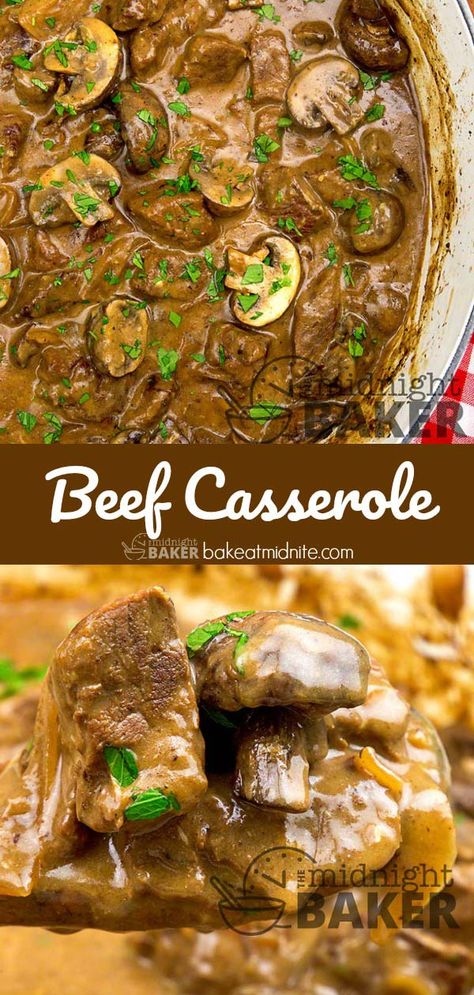 Don't generic name of beef casserole fool you. It's one of the tastiest stews you will ever eat.#beef #stewrecipes #recipes Savory Beef Stew, Steak Casserole, Beef Casserole Recipes, Yummy Casseroles, Beef Casserole, Incredible Recipes, Beef Dishes, Beef Stew, Casserole Recipe