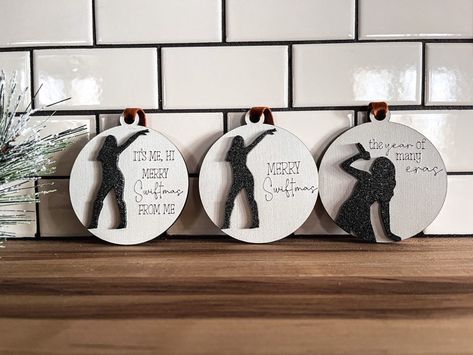 Taylor Swift Ornaments Taylor Swift Sign, Taylor Swift Ornament, Barn Board Signs, Growth Chart Ruler, Reclaimed Wood Wall Art, Farmer Wife, Blanket Ladder, Ball Mason Jars, Themed Christmas