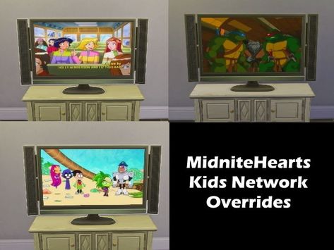 I Create Bedroom Sets for The Sims 4 — Kids Network Overrides For The Sims 4 I’ve got... Sims 4 Tv Override Mod, Sims 4 Tv Show Overrides, Sims 4 Cc Tv Shows, Sims 4 Tv Mod, Sims 4 Cc Tv Overrides, Sims 4 Tv Overrides, Sims 4 Overrides, The Sims 4 Kids, Sims 4 Mac