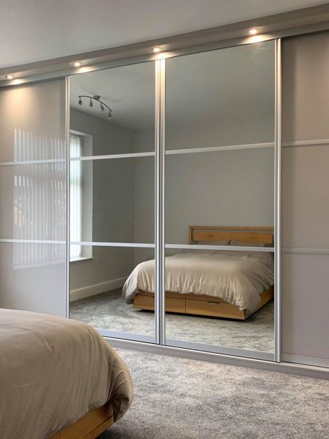 Wardrobe Design Bedroom Sliding, Mirrored Closet Doors, Mirrored Closet, Fitted Wardrobes Bedroom, Sliding Door Wardrobe Designs, Bedroom Wardrobe Design, Bedroom Built In Wardrobe, Wardrobe Door Designs, Bedroom Cupboard Designs