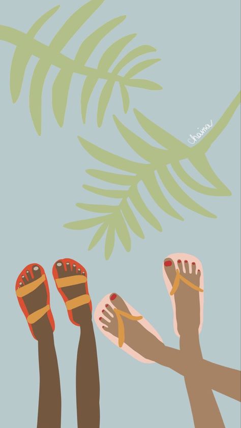 Summer Theme, Sun Beach, Minimalist Wallpaper, Flip Flop, Palm Trees, Flip Flops, Arch, Slippers, Mural