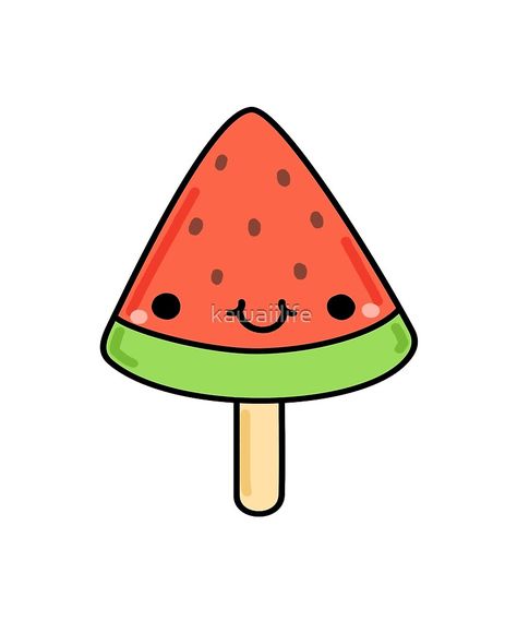 Doodles Easy Aesthetic, Cute Watermelon Drawing, Cute Doodles Easy, Aesthetic Watermelon, Kawaii Watermelon, Toy Story Dolls, Watermelon Drawing, Super Easy Drawings, Doodles Easy