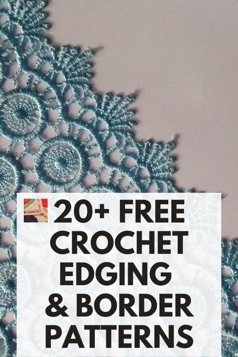 Crochet Edging Patterns Free, Crochet Edging Pattern, Crochet Blanket Border, Crochet Blanket Edging, Crochet Doily Rug, Reverse Single Crochet, Border Patterns, Crochet Border Patterns, Crochet Edgings