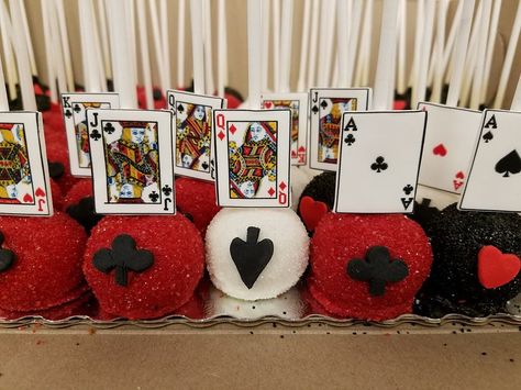 Casino Theme Treat Table, Vegas Cake Pops, Sweet 16 Casino Theme, Casino Cake Pops, Casino Theme Cake Pops, Casino Treat Table, Casino Night Desserts, Casino Night Dessert Table, Sweet 16 Party Planning