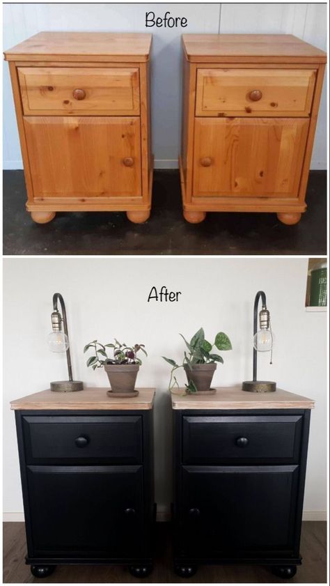 Upcycle Bedside Table, Shoe Storage Hidden, Bedside Table Makeover, Flip Furniture, Furniture Makeover Inspiration, Diy Milk Crate Ideas, Diy Outdoor Storage, Revamp Furniture, Refinishing Furniture Diy