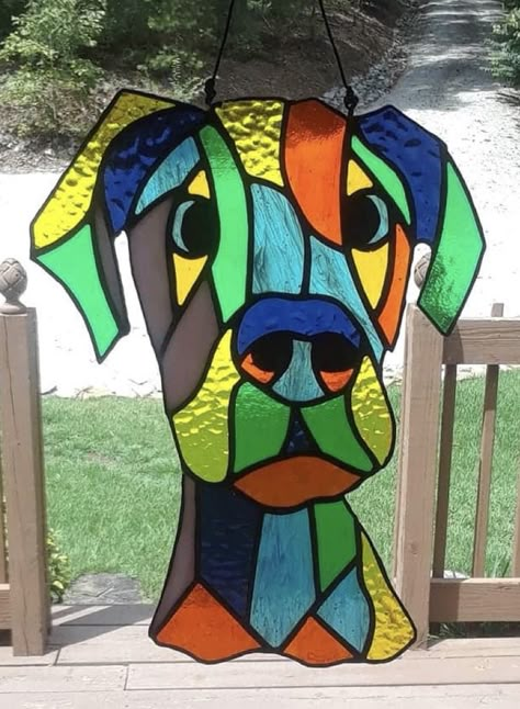 Dog Stained Glass Patterns, Stained Glass Soldering, Stained Glass Dogs, Glass Soldering, Stain Glass Window Art, Stained Glass Patterns Free, Stained Glass Animals, Glass Window Art, Tiffany Glass