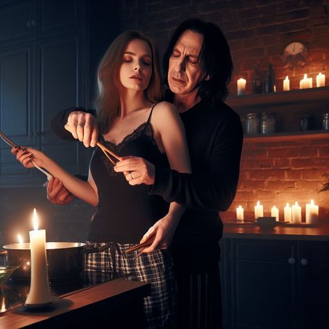 Hermione X Snape Fanart, Lily And Snape Fanart, Snape X Hermione, Severus And Lily, Lily Harry Potter, Severus Snape Hermione Granger, Alan Rickman Snape, Snape Fan Art, Snape And Hermione