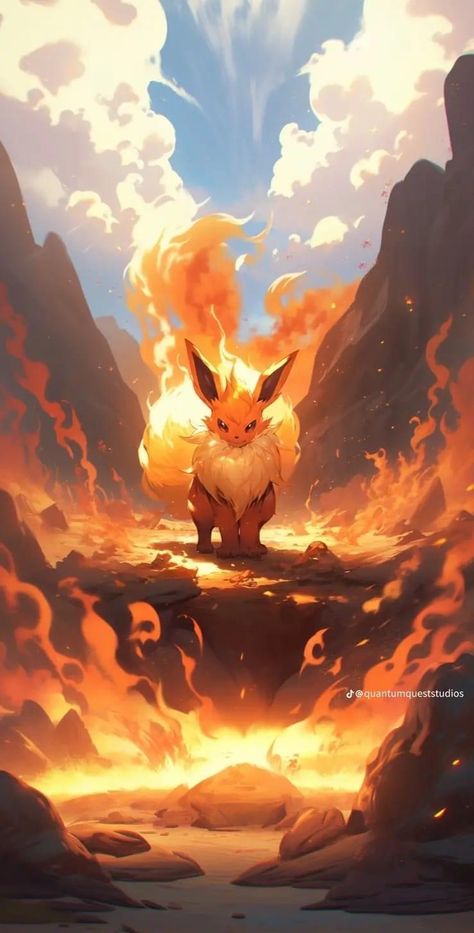 Flareon Wallpaper, Flareon Art, Flareon Fanart, Eevee Iphone Wallpaper, Leafeon Wallpaper, Eevee Background, Pokemon Wallpaper Eevee Evolutions, Pokemon Wallpaper Eevee, Shiny Eevee Wallpaper