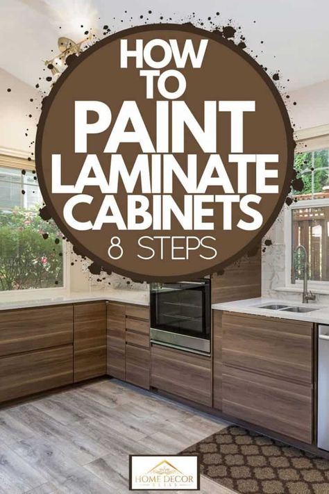 Painting Laminate Kitchen Cabinets, Formica Cabinets, Painting Laminate Cabinets, How To Paint Laminate, Laminate Kitchen Cabinets, Update Kitchen Cabinets, Wooden Kitchen Cabinets, Painting Laminate, Laminate Cabinets