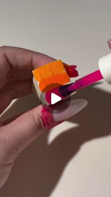 SHEIN.COM on Instagram: "Hot Tip For Your Tips: just paint, dab, and set to nail a stunning ombre sunset look like @lightslacquer with this sponge hack 🧡🩷🌅  #SHEINinspo" Sponge Nail Art Designs, Ombre With Sponge, How To Ombre Nails, Sunset Ombre, Ombre Nails With Sponge, Hombre Sunset Nails, Ombre Nail Designs 2024, Sunset Ombre Nails, Sunset Nails Ombre