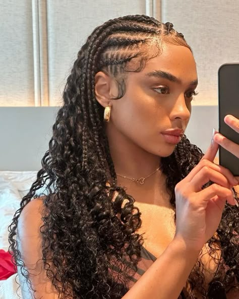 goddess cornrows | alicia keys braids hairstyles | summer hairstyles black women | fulani braids | summer braids | prom braid hairstyles Goddess Braids Hairstyles, Cute Box Braids Hairstyles, Braided Cornrow Hairstyles, Braids Hairstyles Pictures, Quick Braided Hairstyles, Protective Hairstyles Braids, Hairdos For Curly Hair, Pretty Braided Hairstyles, Braid Ideas