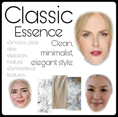 Classic Essence Style, Kitchener Essence, Classic Essence, Style Analysis, Gamine Style, Cool Skin Tone, Dramatic Classic, Classic Style Outfits, Human Canvas