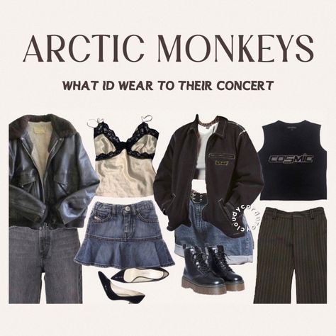 Outfits To Wear To Arctic Monkeys Concert, Arctic Monkey Fits, Arctic Monkeys Concert Fit Ideas, Concert Outfit Artic Monkeys, Outfit For Arctic Monkeys Concert, Lovejoy Concert Outfit Ideas, Artic Monkeys Outfits Concert, Arctic Monkeys Clothes Aesthetic, Arctic Monkeys Concert Fits