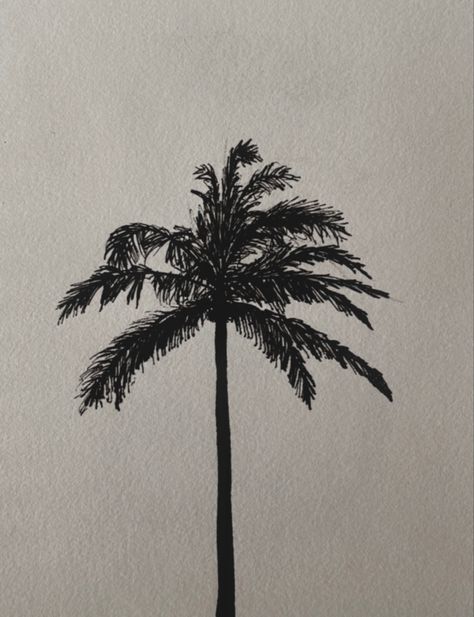 graphic pen sketch of a coconut tree. Coconut Tree Sketch, Playlist Drawing, Trees Aesthetic, Aesthetic Sketch, Tree Sketch, Tree Sketches, Hello Kitty Iphone Wallpaper, Coconut Tree, Comic Style