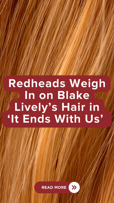 Here at H2BAR, we would love to see more redheads in the industry get more redhead roles. Although, some of our favorite redhead characters are played by non-redheads. Blake Lively Red Hair It Ends With Us, Blake Lively Hair It Ends With Us, It Ends With Us Blake Lively, Blake Lively Red Hair, Blake Lively Hair Color, Blake Lively Hair, Redhead Characters, Natural Redheads, Natural Redhead