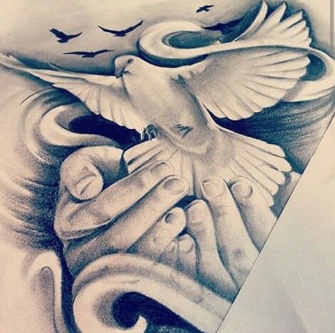 Chicano Arte Dove Tattoo Design, Dove Tattoos, Aztec Tattoo Designs, Chicano Tattoos, Aztec Tattoo, Angel Tattoo Designs, Religious Tattoos, Sketch Tattoo Design, Memorial Tattoos