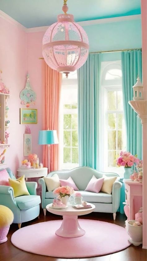 Pink Living Room Decor Ideas, Simple Decor Ideas, Pink Living Room Decor, Designer Living Room, Decor Ideas For Living Room, Colorful Room Decor, Home Decor Cozy, Girly Apartment Decor, Pastel Home Decor