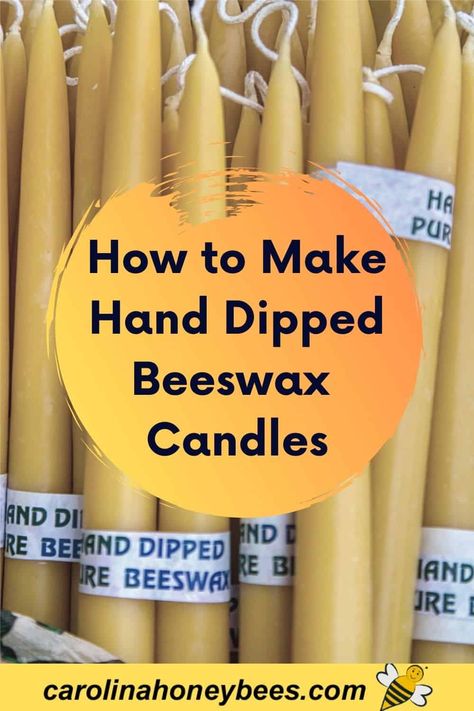 Candle Tapers, Making Beeswax Candles, Homemade Beeswax Candles, Beeswax Recipes, Bee Ideas, Beeswax Candles Diy, Sustainable Diy, Candle Dipping, Bee Stuff