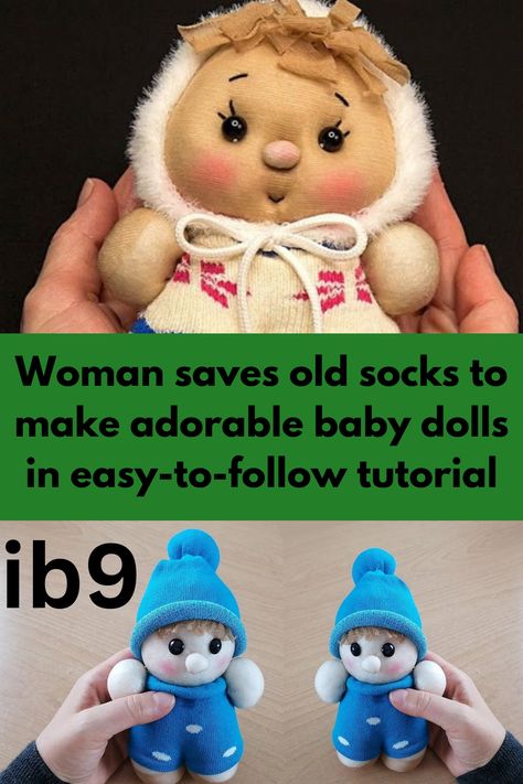 Here’s how you can create adorable mini stuffed toys using your old or lonely socks, and it’s one of the easiest DIY projects you can make. Fabric – old socks (stockings and a colorful one for the toy’s garment) Threads – You’ll need threads that will match your socks Hand-sewing needles Polyfill or any stuffing you like Scissors Plastic eyes Yarn Accessories that you like Sock Dolls Diy Easy No Sew, Diy Soft Toys, Sock Projects, Diy Sock Toys, Dolls Handmade Diy, Baby Doll Clothes Patterns, Sock Dolls, Hand Sewing Needles, Elegant Nail