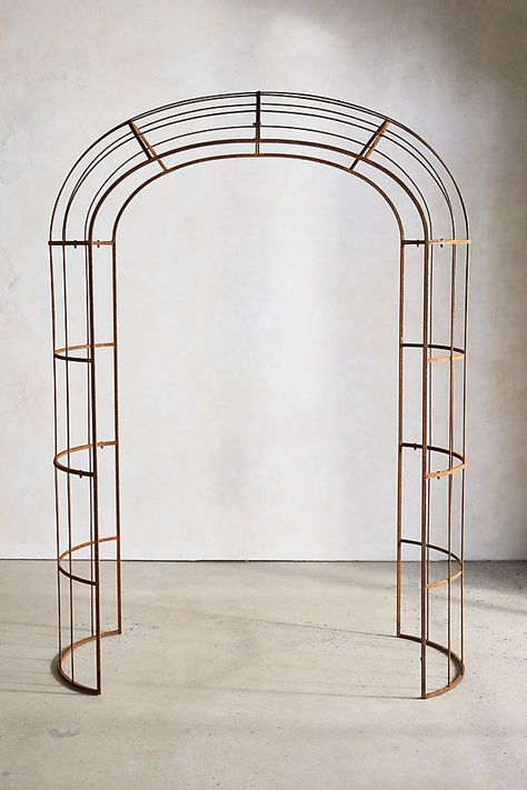 Aged Steel Garden Arch Milkweed Garden, Plant Troughs, Garden Archway, Arch Trellis, Seed Storage, Iron Plant Stand, Garden Arbor, Iron Plant, Climbing Plants