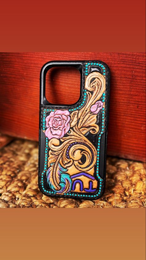 Custom Leather Phone Case, Tooled Leather Phone Case, Leather Work, Custom Phone, Custom Phone Cases, Leather Phone Case, Tooled Leather, Custom Leather, Leather Tooling