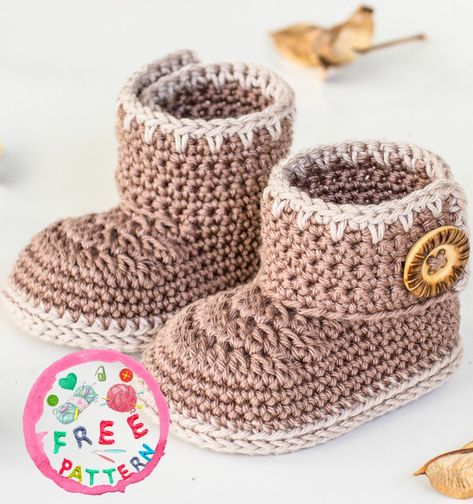 Crochet baby boots