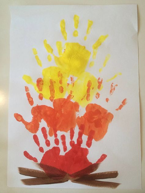 Fire Safety Preschool Crafts, Fire Safety Crafts, Hand Print Art, Safety Crafts, Fire Crafts, Footprint Art, Handprint Crafts, Daycare Crafts, Fire Art