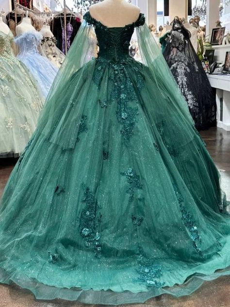 This stunning Quinceanera dress features a flattering off-the-shoulder neckline and exquisite 3D floral details. Made with high-quality tulle, it will make you look and feel like a princess on your special day. Elevate your style and make a statement with this gorgeous dress. Dresses With 3d Flowers, Tulle Quinceanera Dresses, Bridesmaid Dresses Satin, Dress Satin Bridesmaid, Bridesmaid Dresses Dusty Sage, Floral Bridesmaid Dresses, Sequin Bridesmaid, Velvet Bridesmaid Dresses, Sequin Bridesmaid Dresses