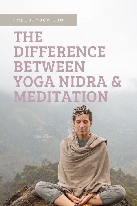 What's the Difference Between Yoga Nidra and Meditation? | Ambuja Yoga Yoga Nidra Benefits, Yoga Psychology, Cosmic Yoga, Yoga Nidra Script, Nighttime Ritual, Meditation Circle, Yoga Alignment, Nada Yoga, Yoga Nidra Meditation