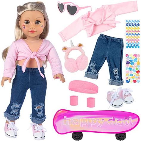 Doll Jeans, Amazon Girl, Baby Doll Bed, Stuff Toys, Skateboard Clothes, Sports Headband, Sport Clothes, Princess Toys, Clothes Jeans