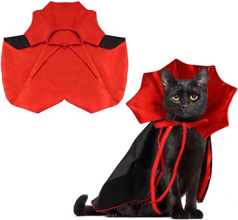 Vampire Cloak, Cat Vampire, Halloween Capes, Costume Clothes, Vampire Cat, Cape Costume, Pet Halloween Costumes, Cat Costume, Vampire Costume