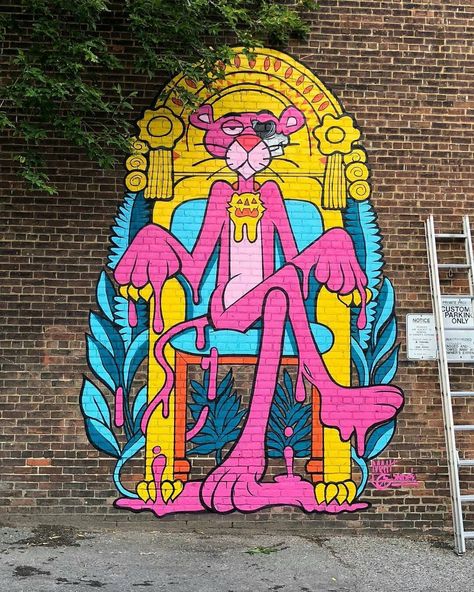 By Matt Gondek in Toronto, Canada Wal Art, Brand Tshirt, Mood Style, Street Art Banksy, Posca Art, Wall Piece, Murals Street Art, Pink Panthers, Stencil Art