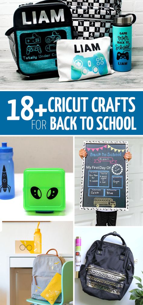 Click for the ultimate list of back to school cricut ideas to make with your Cricut joy, Maker, or Explore Air 2! These easy projects for beginners are great for teens to make too. Escuela Diy, Back To School Ideas, Personalized School Supplies, Back To School Crafts, Diy School Supplies, Classroom Projects, Dream Machine, Cricut Craft Room, Diy Cricut