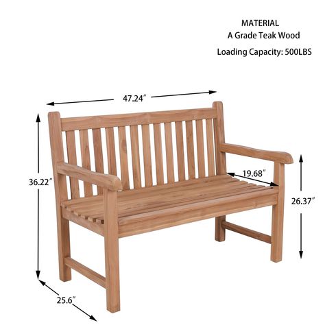 Red Barrel Studio® Manzell Teak Garden Bench | Wayfair Teak Garden Bench, Outdoor Benches, Garden Bench, Outdoor Bench, Porch Swing, Teak Wood, Red Barrel Studio, Teak, Barrel