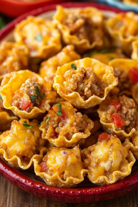 Taco Ranch Bites - An Organized Chaos Paula Deen Appetizer Recipes, Taco Cup Appetizer, Tostitos Taco Bites, Scoop Chips Appetizers, Taco Scoops Appetizers, Texmex Party Appetizers, Mexican Board Food, Easy Crowd Appetizers, Tortilla Scoops Appetizers