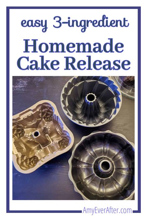 Wondering how to keep a cake from sticking to the pan when baking? Just spread this three-ingredient cake release onto the pan (it even works in Bundt pans with intricate details!). Also known as cake goop, this paste is super easy to make, and will keep at room temperature for three months. Plus I tell you how to make a chocolate version for dark cakes and brownies! AmyEverAfter.com Magic Cake Pan Release, Cake Release Recipe, Cake Goop, Dark Cakes, Pandora Cake, Goop Recipe, Cake Release, Easy Cakes To Make, Easy Bundt Cake