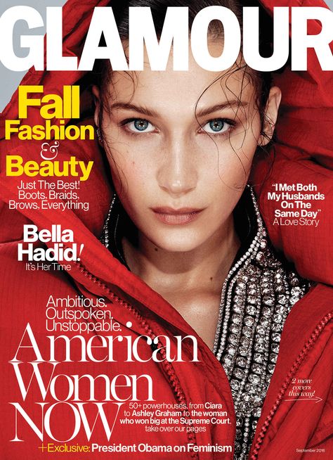 Balenciaga Has an Early Lead on the Fall Cover Credits - Fashionista Bella Hadid Fall, Glamour Magazine Cover, Lineisy Montero, Sporty Looks, Alicia Vikander, Fashion Magazine Cover, Bella Hadid Style, Glamour Magazine, Fashion Cover