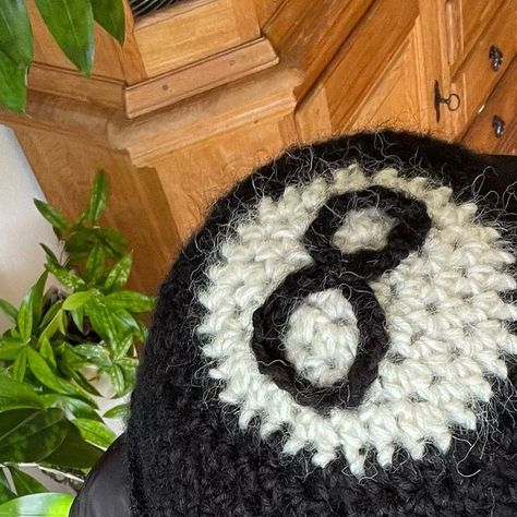 8 Ball Crochet Hat, 8 Ball Crochet Beanie, 8 Ball Beanie, Crochet 8 Ball Beanie, 8ball Beanie, Yarn Creations, Crochet Ball, Crochet Clothing And Accessories, Crochet Goodies