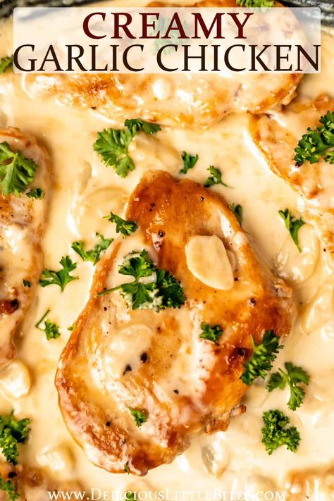 Low Carb Creamy Garlic Chicken, Keto Creamy Garlic Chicken, Keto Garlic Chicken, Keto Creamy Chicken, Garlic Chicken Recipes Easy, Low Calorie Chicken Recipes, Creamy Garlic Chicken Recipes, Chicken Story, Cream Sauce For Chicken